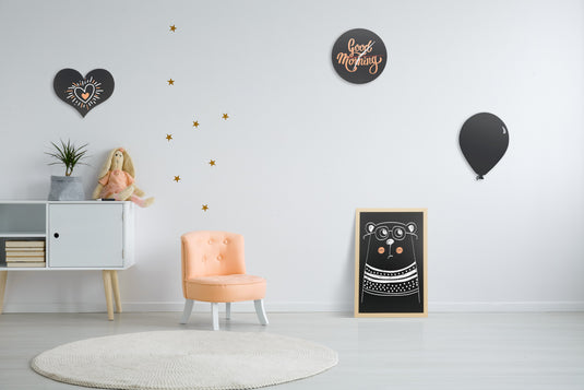 Securit Wall Chalkboards - Silhouette - Black 30x36x0,3cm - Pack of 6 - in use