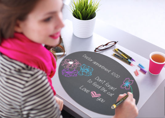 Securit Wall Chalkboards - Silhouette - Black 29,8x37,7x0,3cm - Pack of 6 - in use