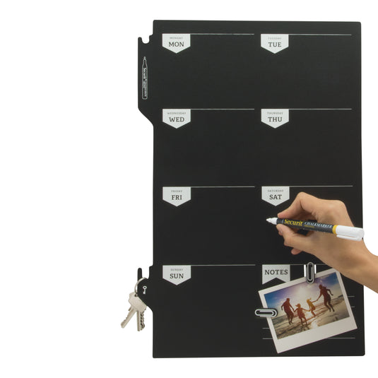 Securit Wall Chalkboards - Planner - Black 44,9x30x0,3cm - Pack of 6