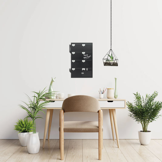 Securit Wall Chalkboards - Planner - Black 44,9x30x0,3cm - Pack of 6 - in use