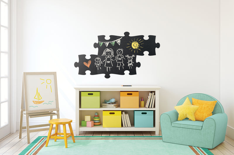 Load image into Gallery viewer, Securit Wall Chalkboards - Puzzle - Black 40x29,6x1cm - Pack of 12 - in use
