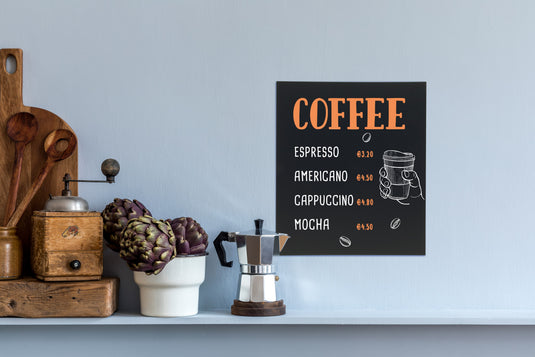 Securit Wall Chalkboards - Silhouette - Black 34,7x29,8x0,3cm - Pack of 6 - in use