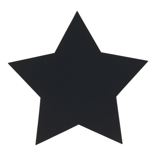 Securit Wall Chalkboards - Silhouette Stars Wall Chalkboard in Black 29x32x0,3cm - 6 x Set of 2