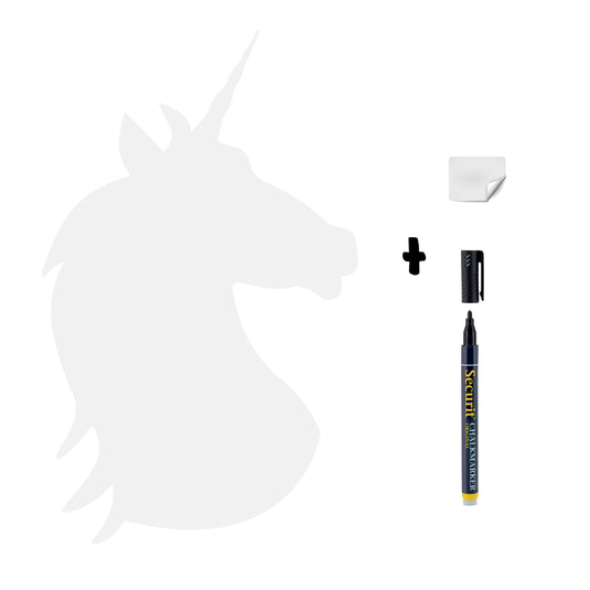 Securit Wall Chalkboards - White Unicorn - White 48,8x29,9x1cm - Pack of 6
