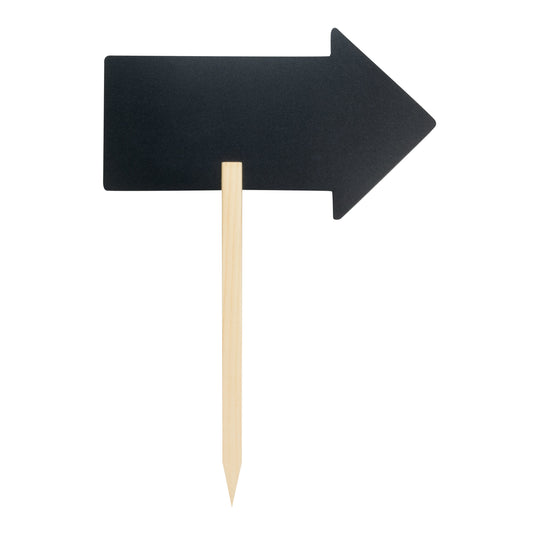 Garden Chalkboard Sign Set - 6 Arrow Chalkboard Signs on Spikes + Plants Stencils + Waterproof White Markers