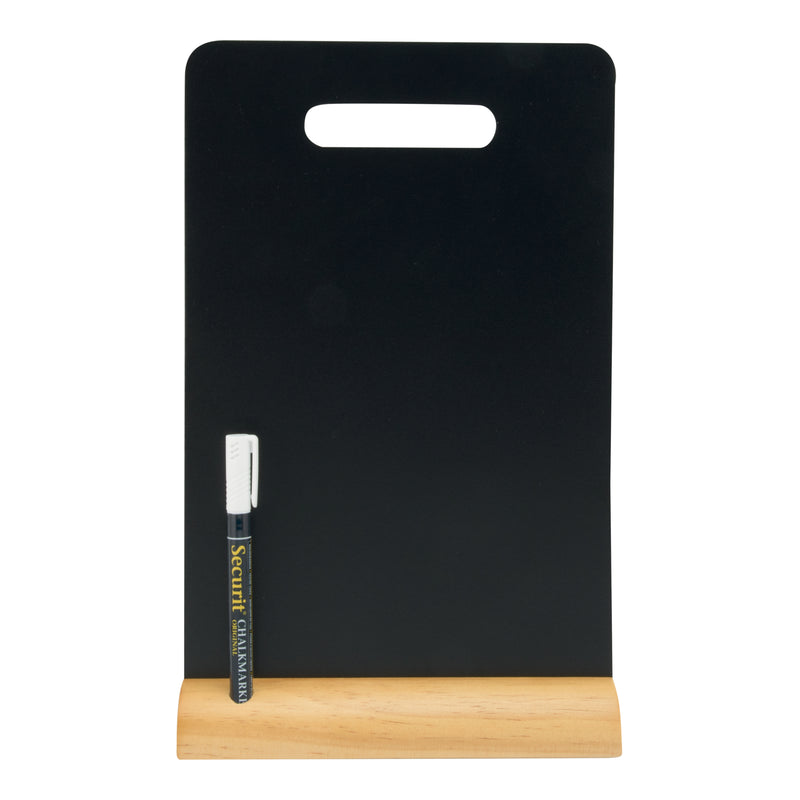 Load image into Gallery viewer, Securit Table Chalkboards - Silhouette Wood - Black 33,5x21x6cm - Pack of 6
