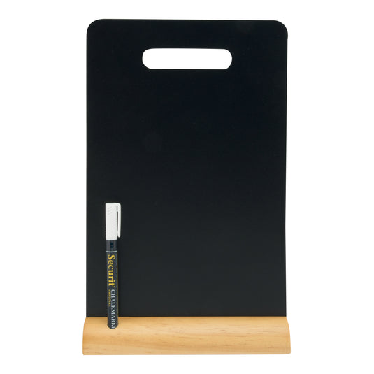 Securit Table Chalkboards - Silhouette Wood - Black 33,5x21x6cm - Pack of 6