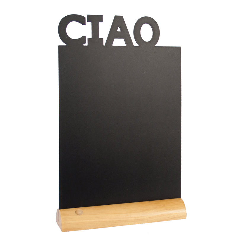 Load image into Gallery viewer, Securit Table Chalkboards - Silhouette Wood - Black 34,5x21x6cm - Pack of 6
