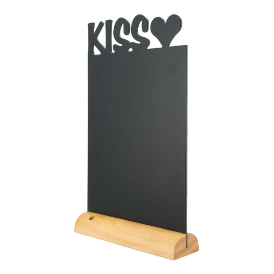 Securit Table Chalkboards - Silhouette Wood - Black 34,5x21x6cm - Pack of 6