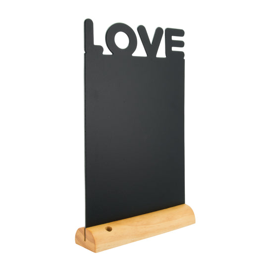 Securit Table Chalkboards - Silhouette Wood - Black 34,5x21x6cm - Pack of 6