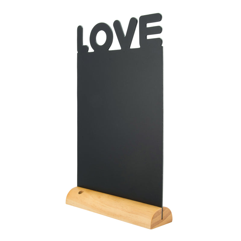 Load image into Gallery viewer, Securit Table Chalkboards - Silhouette Wood - Black 34,5x21x6cm - Pack of 6
