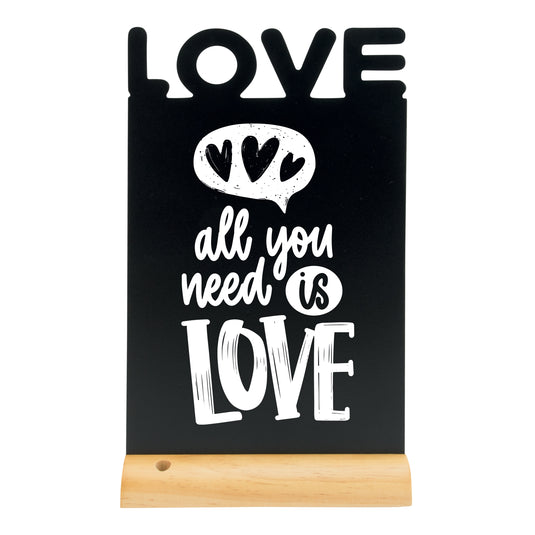 Securit Table Chalkboards - Silhouette Wood - Black 34,5x21x6cm - Pack of 6