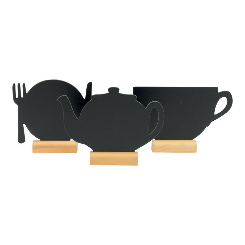 Load image into Gallery viewer, Securit Table Chalkboards - Silhouette Wood Mini - Black 10x13,5x2cm - Pack of 6
