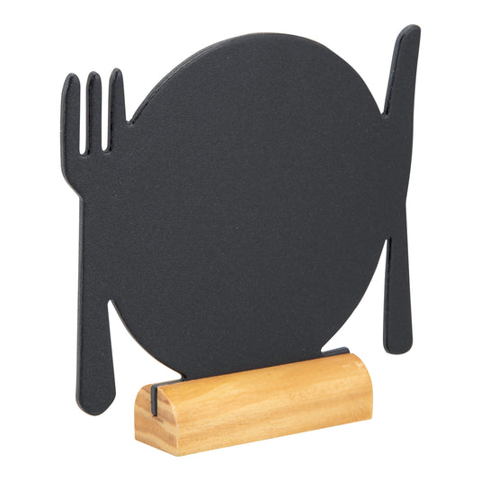Securit Table Chalkboards - Silhouette Wood Mini - Black 10x10,5x2cm - Pack of 6