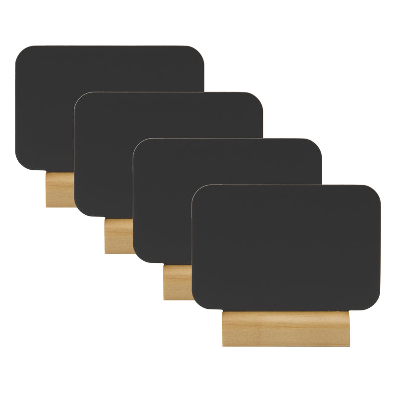 Load image into Gallery viewer, Securit Table Chalkboards - Silhouette Wood Mini - Black 7,5x9x2cm - Pack of 6
