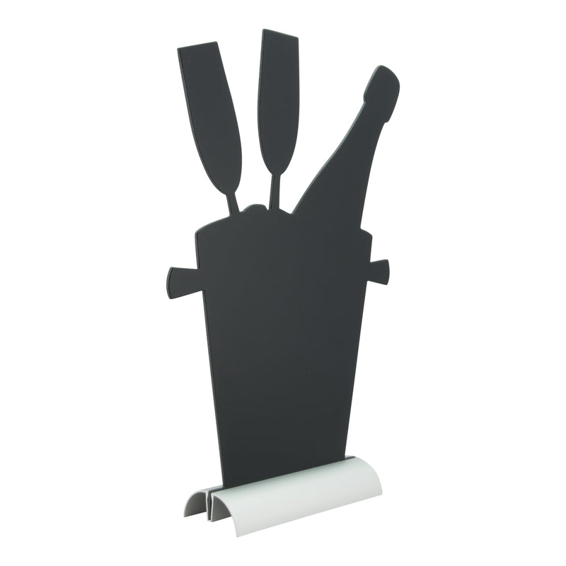 Load image into Gallery viewer, Securit Table Chalkboards - Silhouette Aluminium - Black 35,5x23x6cm - Pack of 6
