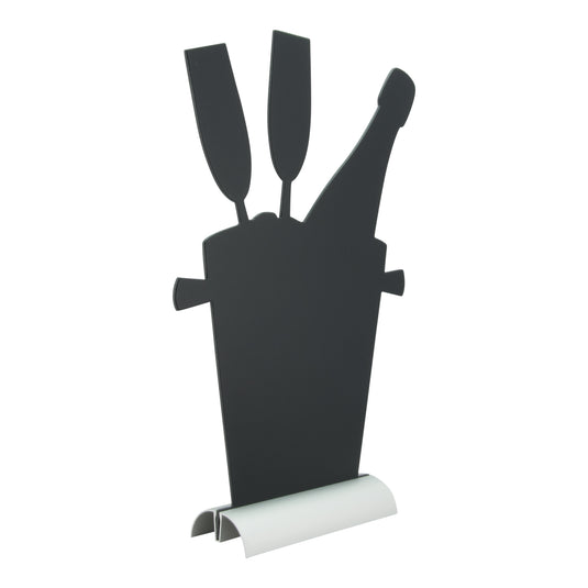 Securit Table Chalkboards - Silhouette Aluminium - Black 35,5x23x6cm - Pack of 6
