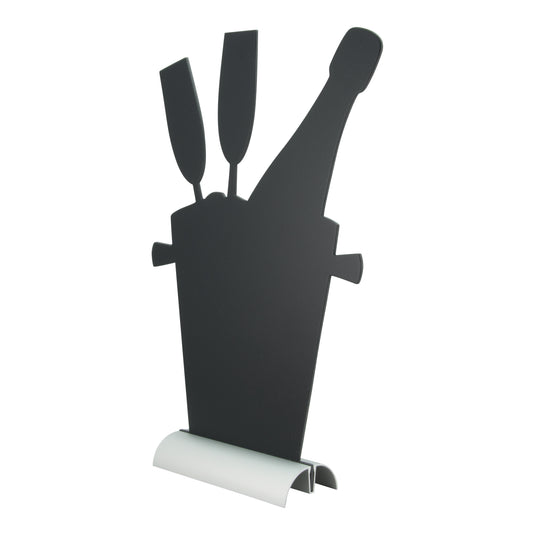 Securit Table Chalkboards - Silhouette Aluminium - Black 35,5x23x6cm - Pack of 6
