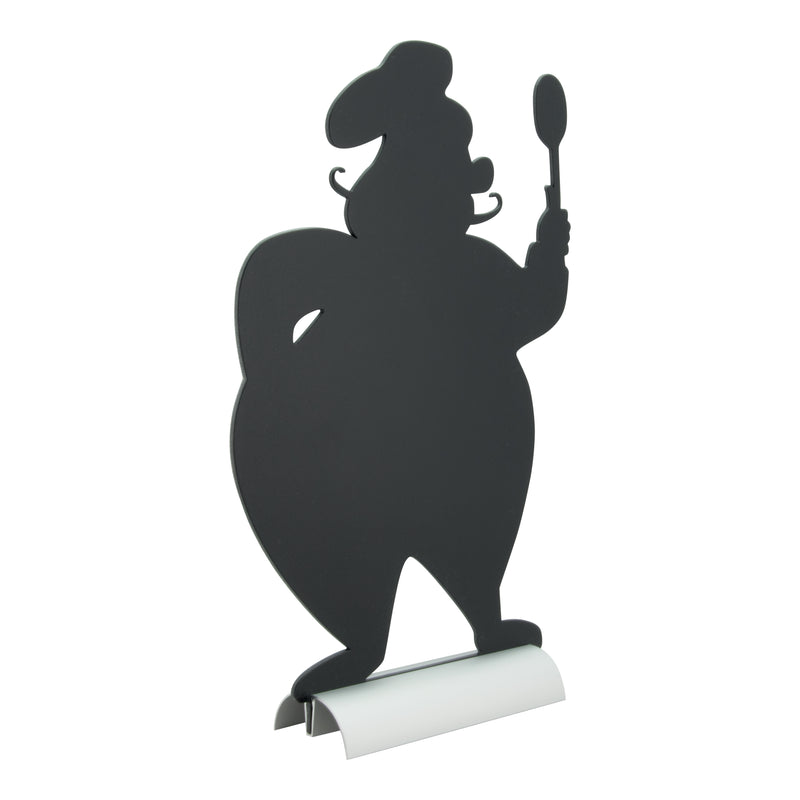 Load image into Gallery viewer, Securit Table Chalkboards - Silhouette Aluminium - Black 34,5x22x6cm - Pack of 6
