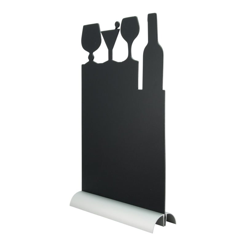 Load image into Gallery viewer, Securit Table Chalkboards - Silhouette Aluminium - Black 34,5x21x6cm - Pack of 6
