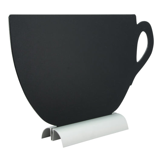 Coffee Bar Set - Cup Chalkboards on Aluminium Bases + Moka Pot Wall Chalkboards + Coffee Stencils + White Chalk Markers