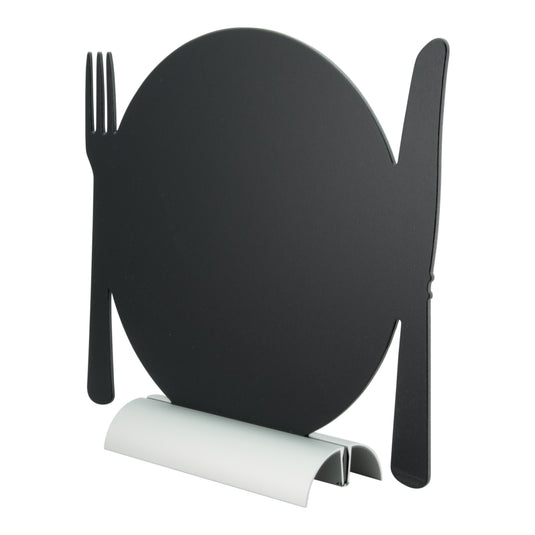 Securit Table Chalkboards - Silhouette Aluminium - Black 24x24,5x6cm - Pack of 6