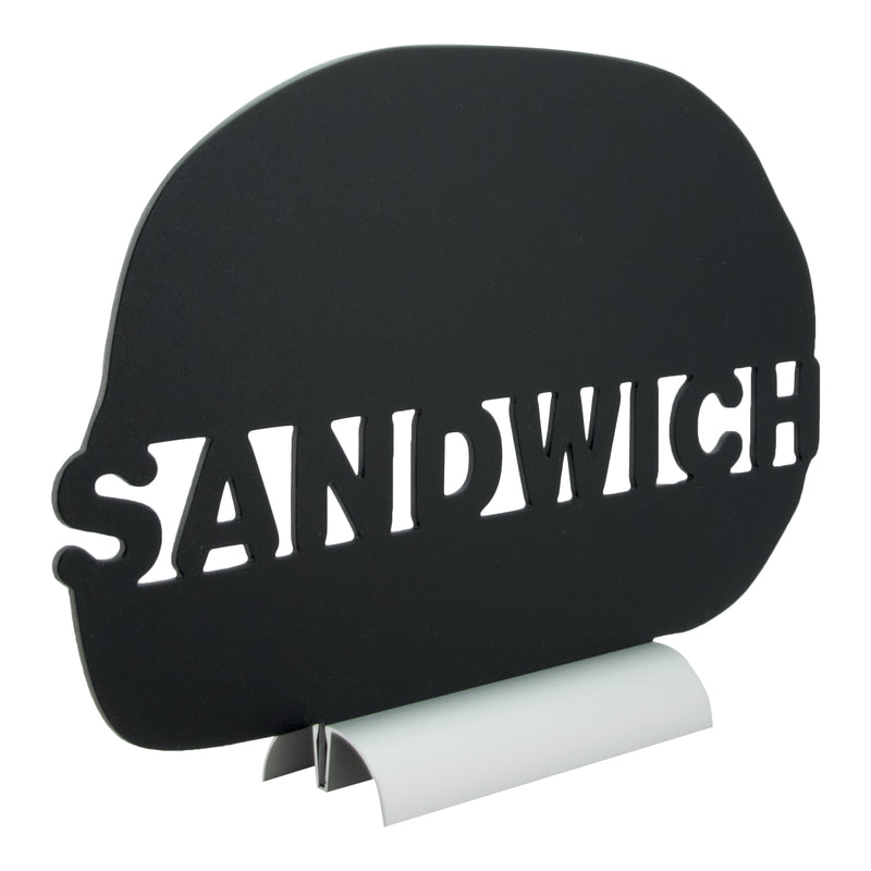 Load image into Gallery viewer, Securit Table Chalkboards - Silhouette Aluminium - Black 24x34x6cm - Pack of 6
