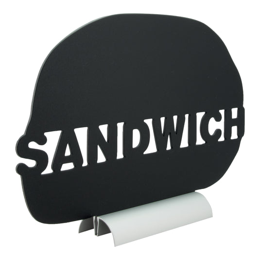 Securit Table Chalkboards - Silhouette Aluminium - Black 24x34x6cm - Pack of 6