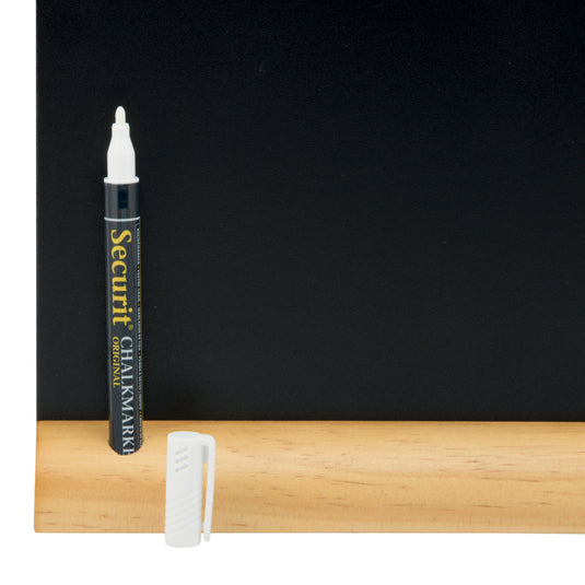Securit Table Chalkboards - Silhouette Wood - Black 23x34x6 - Pack of 6