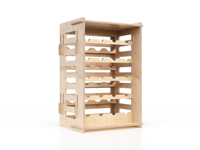 Flag_cellar Wooden Wine Rack with 5 Shelves for 20 Bottles