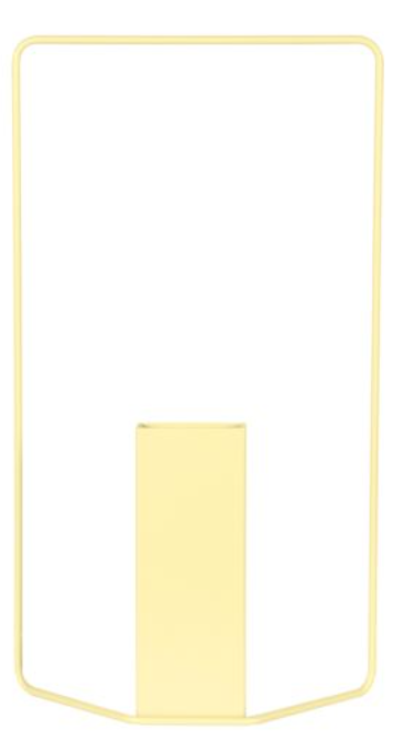 Fermob Itac rectangular vase measuring 62cm with frosted glass finish, showcasing a modern, sleek design for home decor.