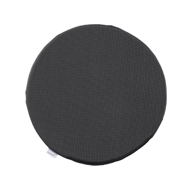 Load image into Gallery viewer, Fermob Basics Outdoor Seat Cushion Ø39 cm – Midnight Grey
