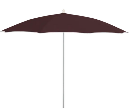 Fermob aluminium parasol with 250cm diameter, lightweight and durable outdoor parasol in garnet color, suitable for commercial use.