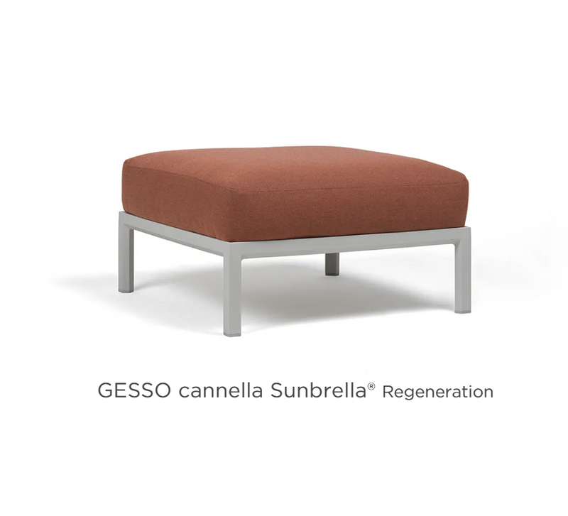 Load image into Gallery viewer, Nardi Maximo Pouf modular seating element, outdoor Gesso design, versatile footstool for luxury modular sofa setup.
