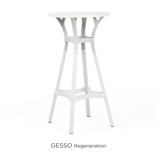 Nardi ReGen Kit Combo High outdoor stool with gesso terra finish, suitable for outdoor furniture and restaurant settings.