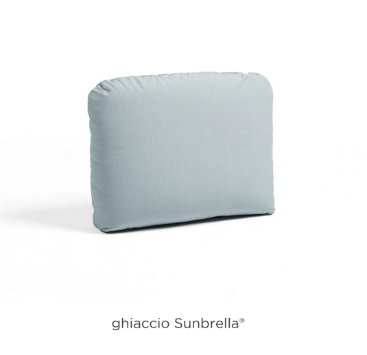Ghiaccio Sunbrella fabric Nardi Komodo corner back cushion for outdoor furniture by Custom Wood Designs.