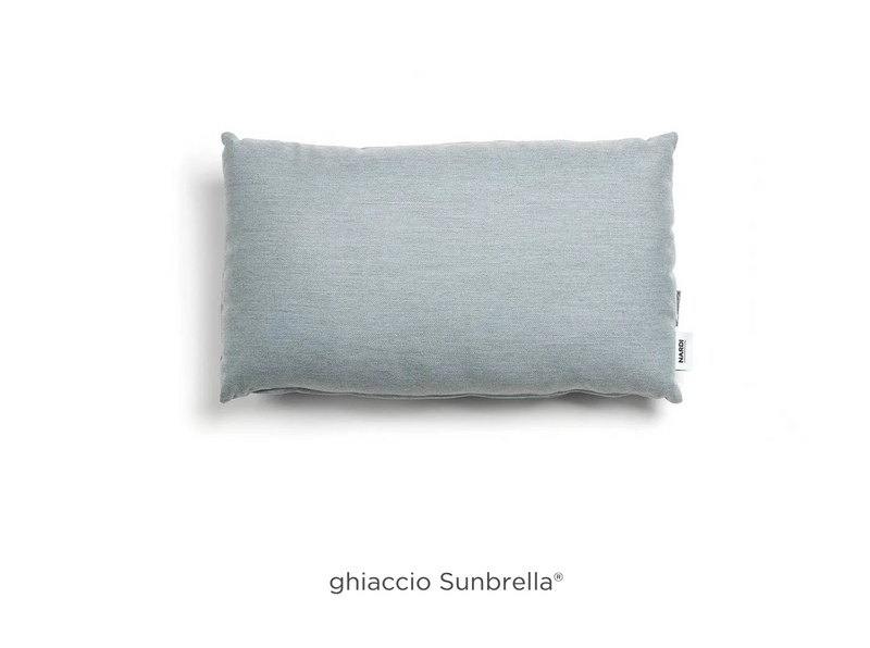 Load image into Gallery viewer, Nardi rectangular outdoor cushion in light Ghiaccio color, ideal for patio seating and outdoor furniture.
