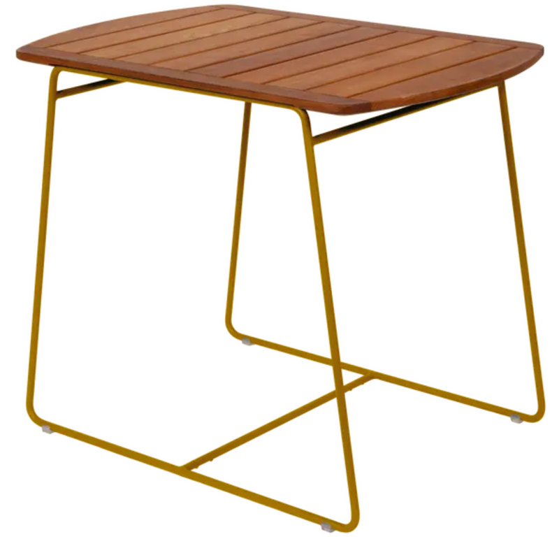 Load image into Gallery viewer, Fermob outdoor teak table measuring 90x60cm with a natural finish, suitable for patio or garden settings.
