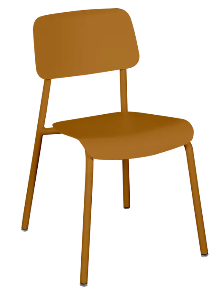Load image into Gallery viewer, Fermob outdoor Studie chair in gingerbread color, lightweight and stylish garden or patio seating with modern design.
