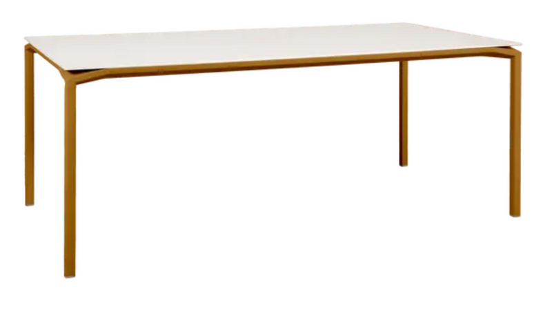 Load image into Gallery viewer, Fermob Calvi Aeris mineral dining table with eight seats, 195 x 95 cm, featuring a stylish table top for indoor or outdoor use.
