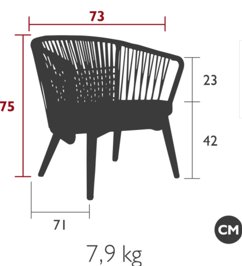 Load image into Gallery viewer, Outdoor GORDES Low Armchair by Custom Wood Designs featuring teak frame and rope-weave seat, perfect for relaxing outdoors.
