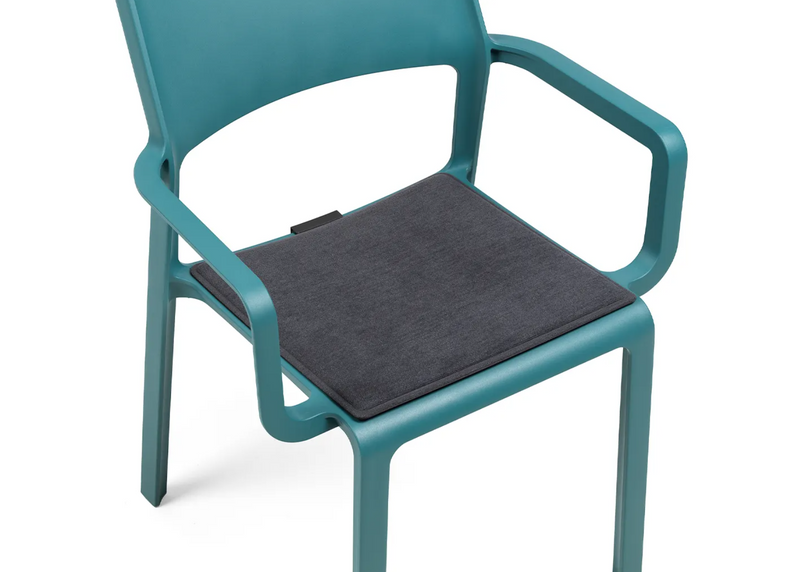Load image into Gallery viewer, Grafite Nardi Trill armchair cushion on outdoor patio furniture, showcasing plush padding and fabric cover for comfort.
