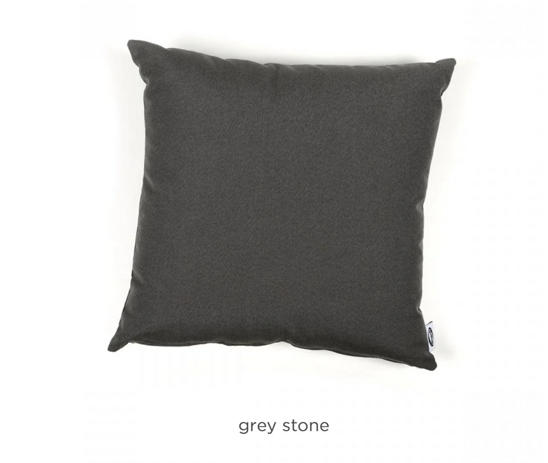 Load image into Gallery viewer, Nardi outdoor decorative cushion by Custom Wood Designs in greystone fabric, suitable for patio or garden seating.

