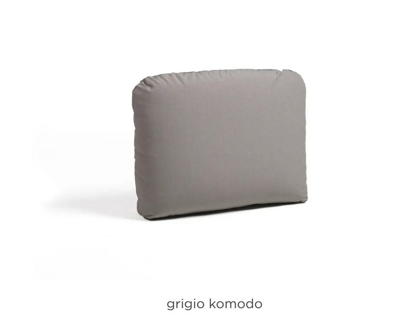 Load image into Gallery viewer, Nardi Komodo outdoor back cushion in gray with plush padding for outdoor chairs and seating comfort.
