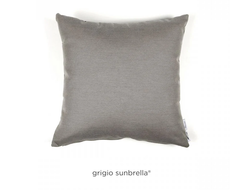 Load image into Gallery viewer, Gray Sunbrella outdoor decorative cushion by Custom Wood Designs, perfect for outdoor seating and patio decor.
