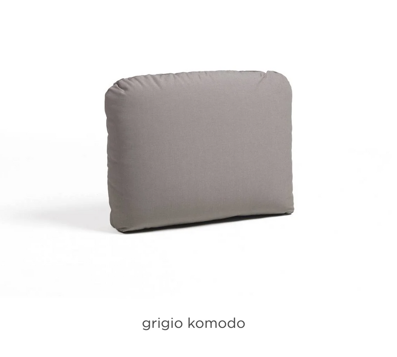 Load image into Gallery viewer, Gray Nardi Komodo corner back cushion from Custom Wood Designs, outdoor Sunbrella fabric, designed for comfortable corner seating.

