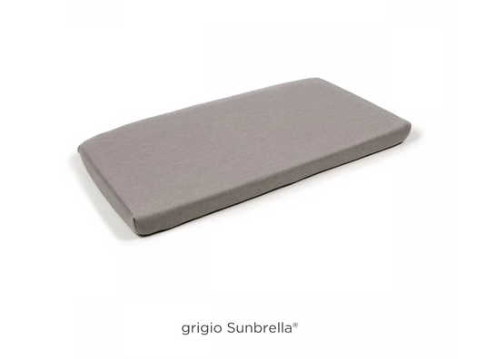 Gray Sunbrella net bench cushion by Nardi, designed for sofa Nardi outdoor patio furniture, featuring durable fabric and comfortable padding.