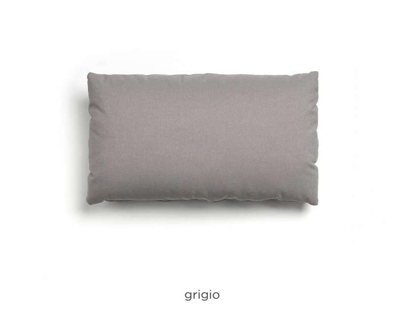 Load image into Gallery viewer, Gray rectangular Nardi outdoor cushion with plush fabric, designed for patio furniture and outdoor seating.
