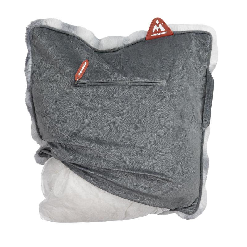 Load image into Gallery viewer, Cosy Garden Evenings Set - 5 Furry Grey Heat Pad Cushions + 48 Heat Pads + 6 Berlin Parasol Lamps

