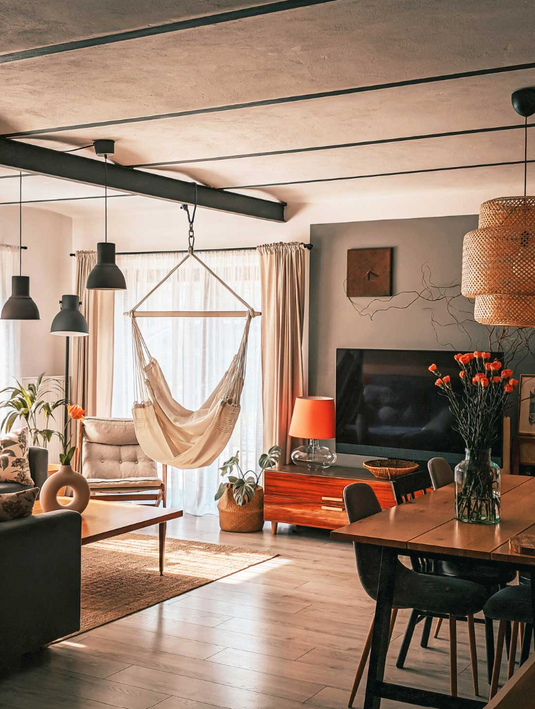 Artista XL Hanging Chair with Footrest